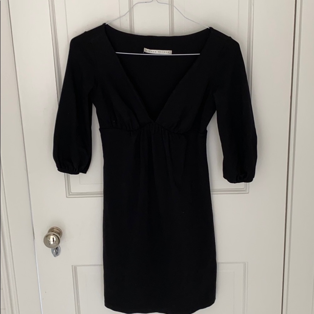 Susana Monaco Black V-Neck Dress